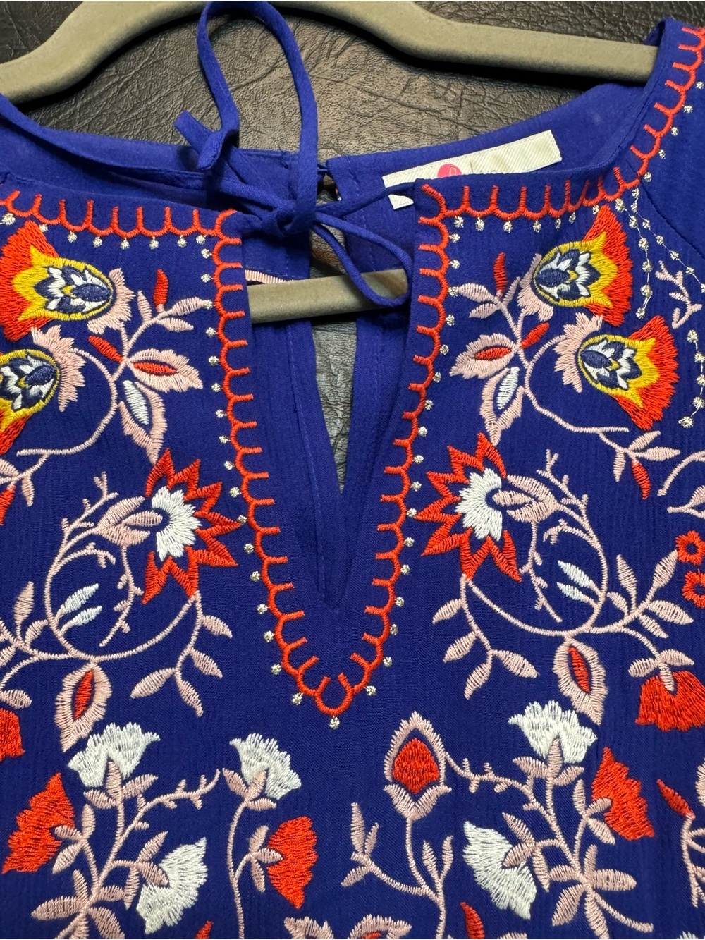 Boden Cobalt Blue Embroidered Wide-Leg Jumpsuit - Picture 10 of 11